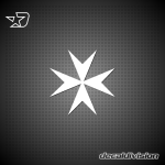 Maltese Cross Shape II Sticker